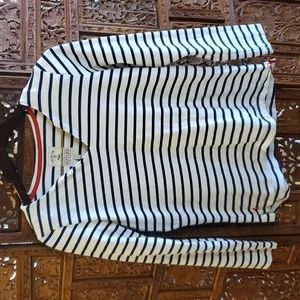 Joules Navy Stripped Top Size 8